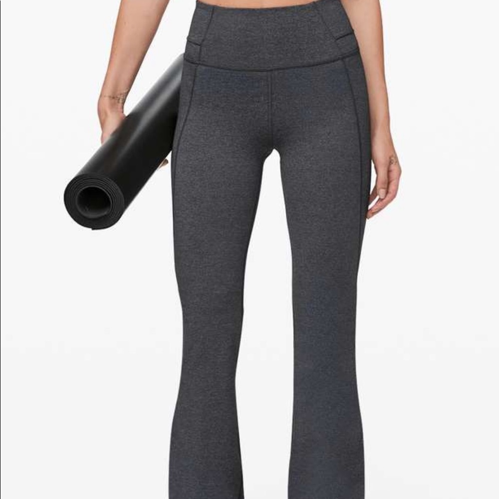 Lululemon Groove Pant Flare in Heathered Black